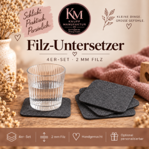 Filz-Untersetzer 4er Ser